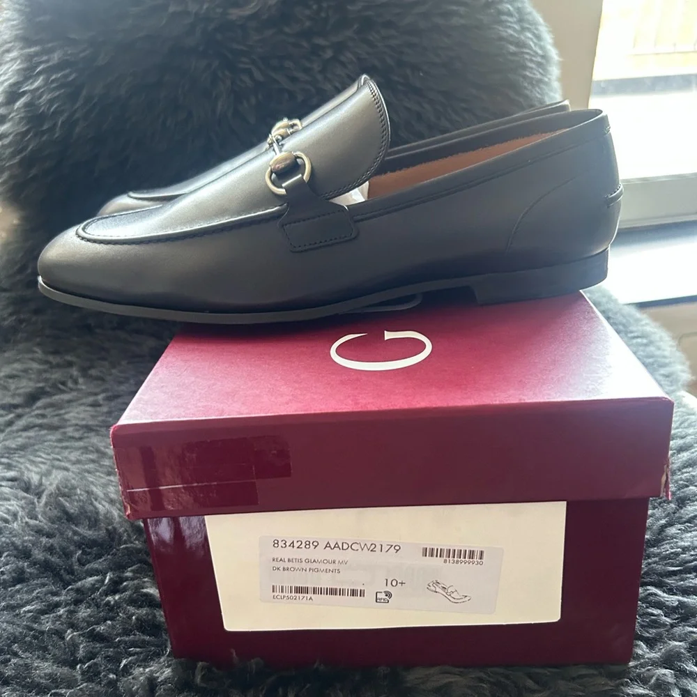Men's Brown Leather Bit Loafers - Classic Slip-On Dress Shoes